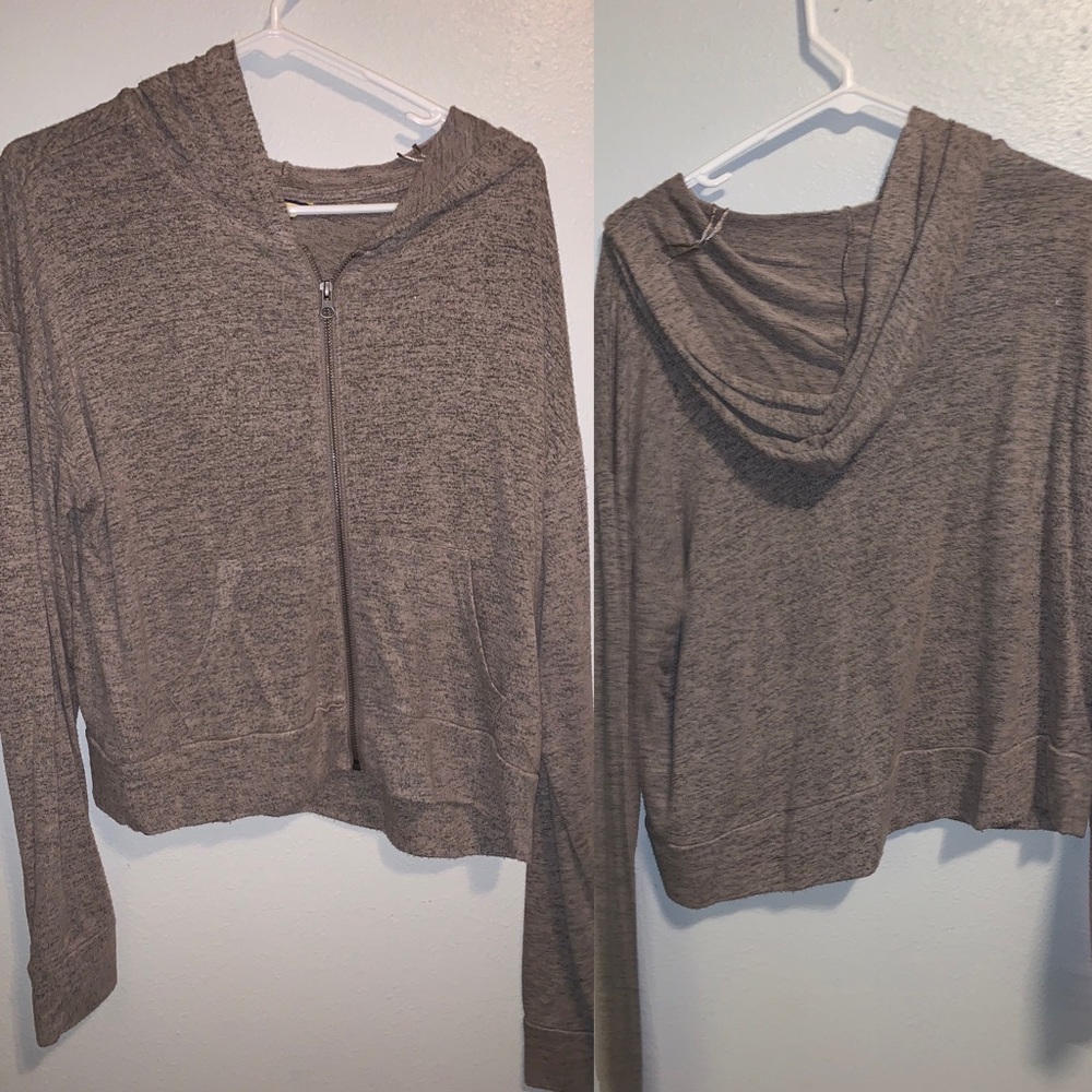 Tan zip up